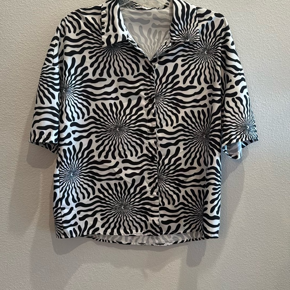 Black and White Patterned Shirt